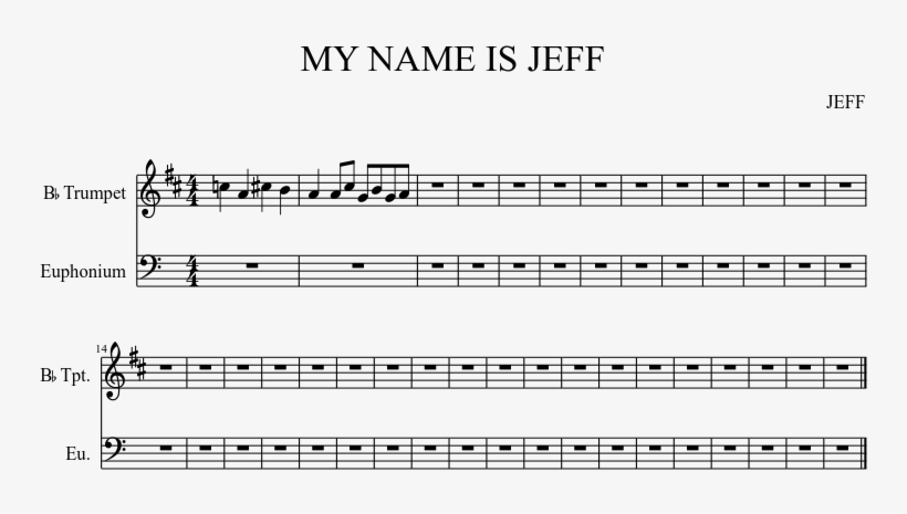My Name Is Jeff Sheet Music Composed By Jeff 1 Of 1 - Twinkle Twinkle Harmony Violin, transparent png #2684225