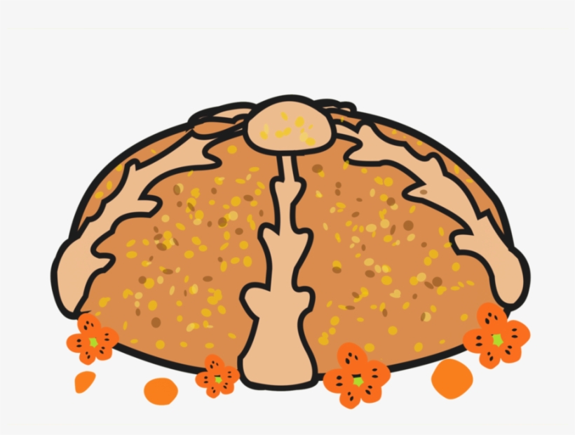 Download Orange Clipart Pan De Muerto Day Of The Dead - Pan De Muerto, transparent png #2684581