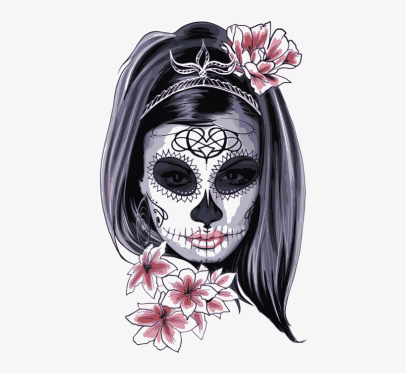 La Calavera Catrina Skull Day Of The Dead T-shirt - Calavera Catrina, transparent png #2684750