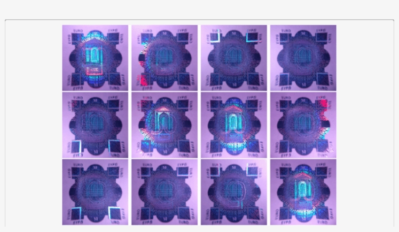 Appearances Of A Euro 50 Hologram Illuminated From - Science, transparent png #2684869