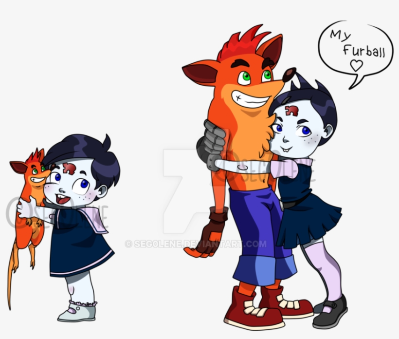 [cb] My Furball By Seg0lene Hockey, Adventure, Crash - Nina Cortex Y Crash, transparent png #2685823