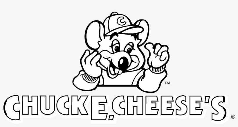 Chuck E Cheese's Logo Black And White - Chuck E Cheese Coloring, transparent png #2685907