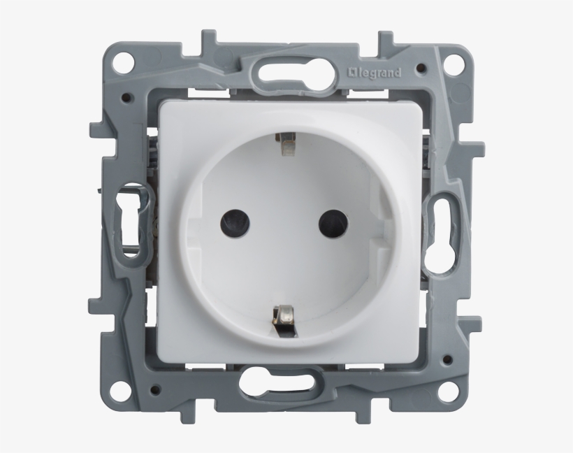 Розетка Etika С Заземлением Со Шторками Белая - Legrand Niloe Podświetlenie, transparent png #2686813