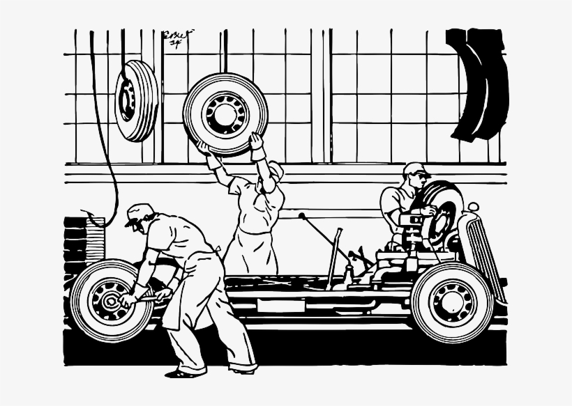 Işçilik Giderleri - Car Assembly Line Clip Art, transparent png #2686930