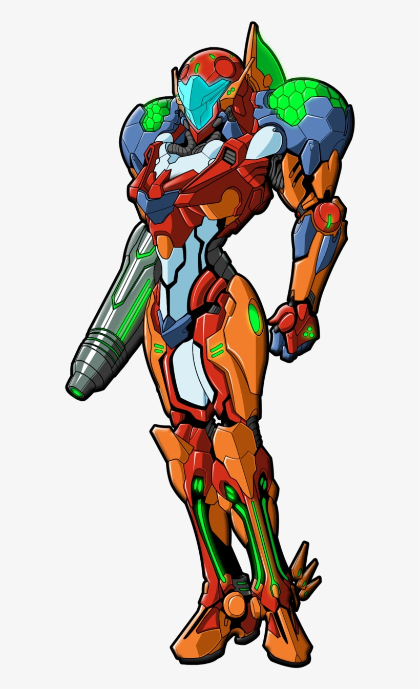 Tyrranux's Power Suit Colored By Ultimatetransfan On - Samus X Power Suit, transparent png #2687238