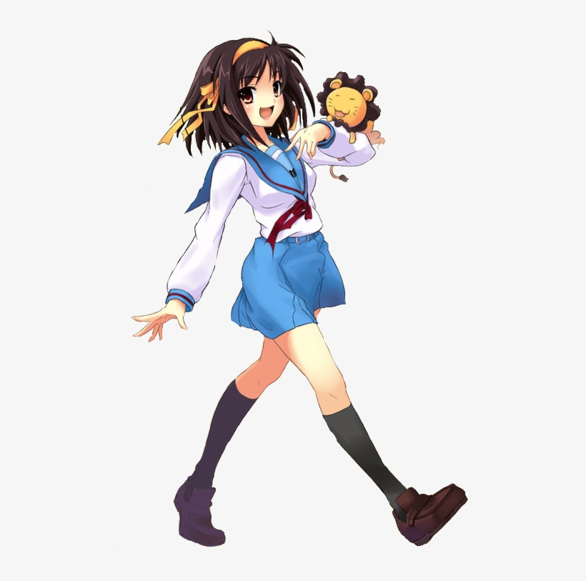 Haruhi Suzumiya Render By Yurippe Sama-d5xreal - Cartoon, transparent png #2687263