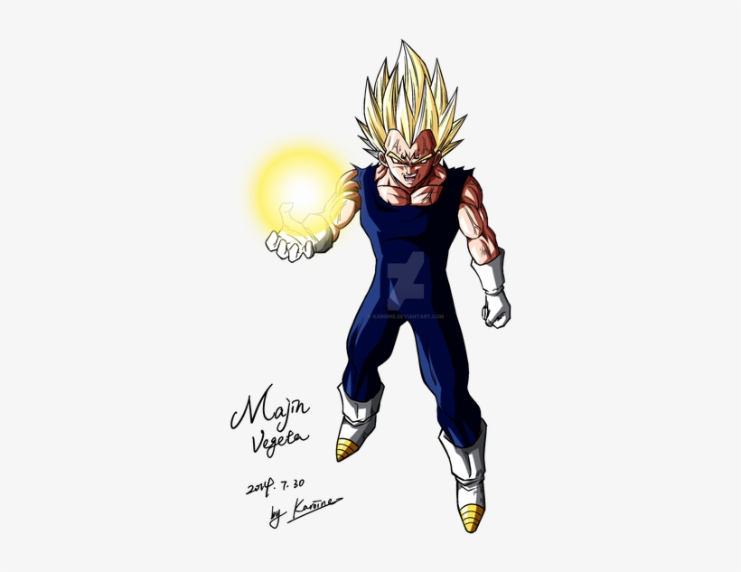 Majin Vegeta By Karoine-d7ssiya - Vegeta, transparent png #2687404