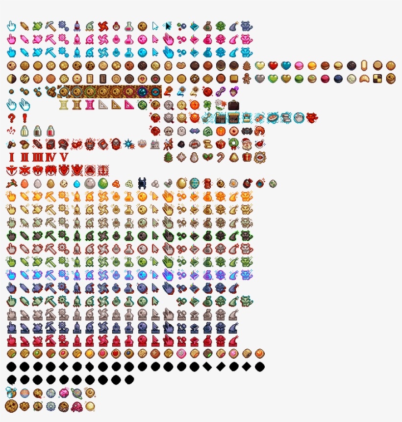 New Icons - Cookie Clicker Sprite Sheet, transparent png #2687814