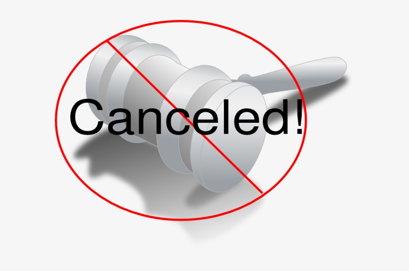 Court Canceled Clip Art - Law Cancelled, transparent png #2689127