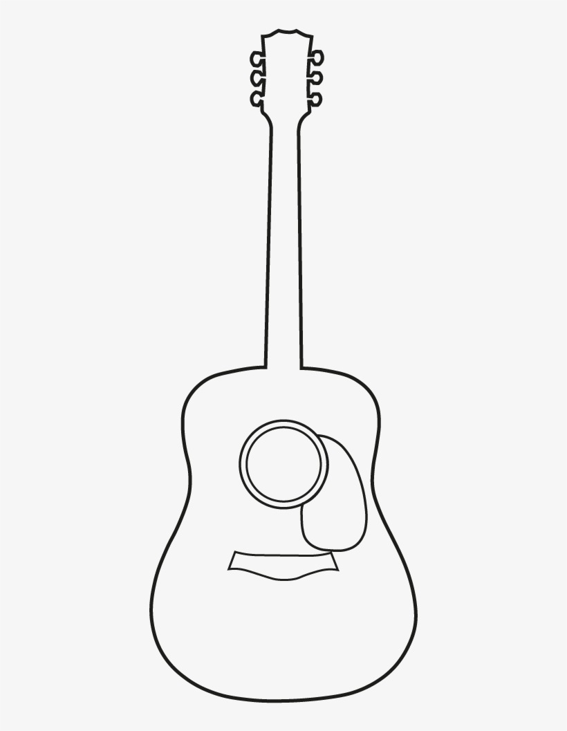 Electric Guitar - Line Art, transparent png #2689632