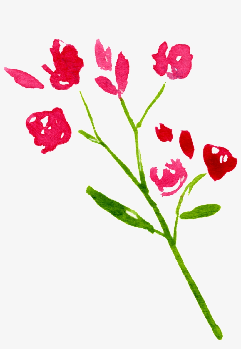 Red Flower Leaf Cartoon Transparent - Color, transparent png #2690437