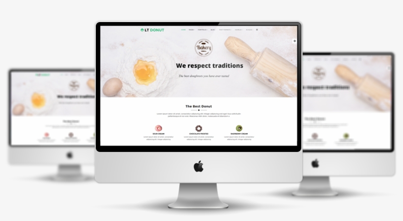 Lt Donut Free Responsive Joomla Bakery Template - One Page Web Template Bakery, transparent png #2690879