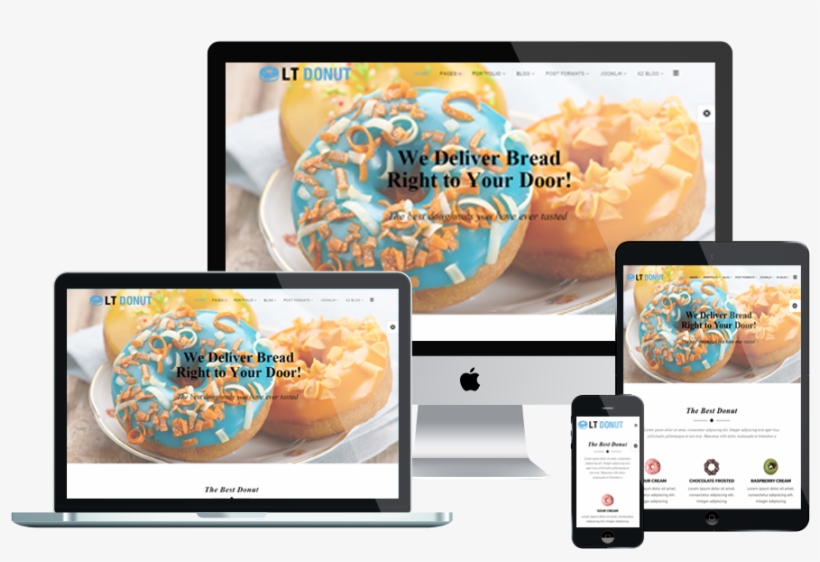 Lt Donut Joomla Template Responsive - Men Online Store Template, transparent png #2691053