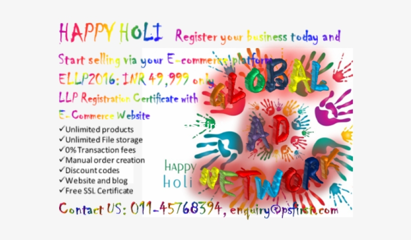 Global Ad Network Holi Offer - Dwarka, Delhi, transparent png #2691332