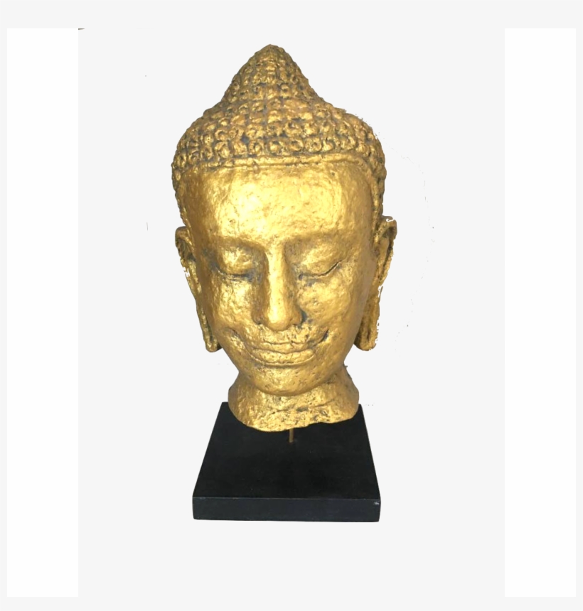 Jayav Art Sculpture Bodishatva Head On Detachable Stand - Bronze Sculpture, transparent png #2691557