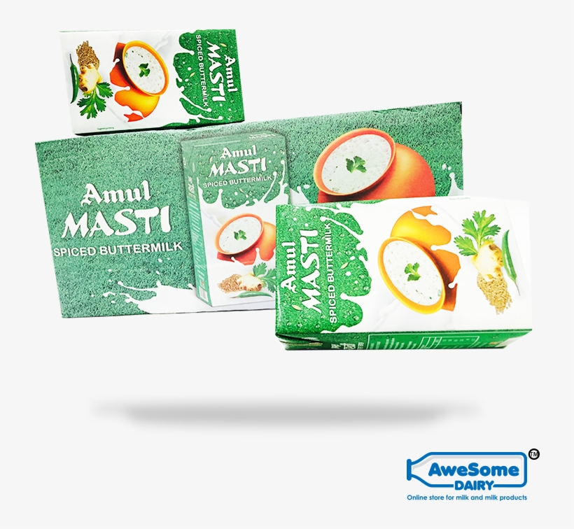 Buy Bulk Amul Masti Spiced Butter Milk Online 12 Packets - Amul Masti Spiced Buttermilk, transparent png #2695772
