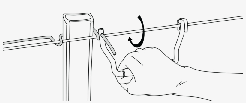 Hook Qt On Fencing Wire - Line Art, transparent png #2697258