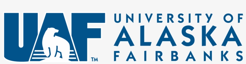 Block Letters Of Uaf In A Blue Color With A White Polar - University Of Alaska Fairbanks Logo, transparent png #2697604