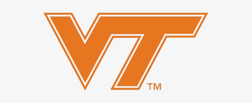 Athletics Vt Logo Orange On Maroon Background - Virginia Tech, transparent png #2697625