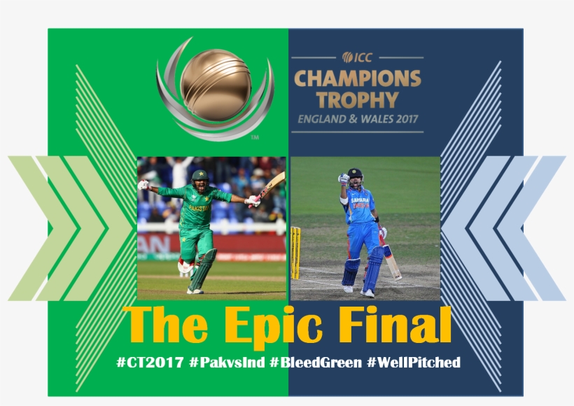 Cricket Doesn't Get Bigger Than Pakistan Vs India - Icc Champions Trophy 2017 Inghilterra Tee Blu Medium, transparent png #2699070