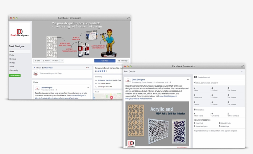 Facebook Profile Desk Designer Has Spread Its Existence - Workstation, transparent png #2699351