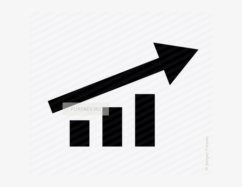 Vector Icon Of Growing Graph - Stock Illustration, transparent png #2699396