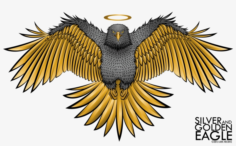 Silver And Golden Eagle By Jahcz On Deviantart Graphic - Red-tailed Hawk, transparent png #270201