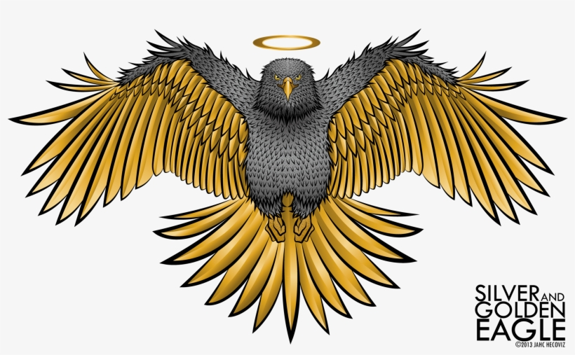 Silver And Golden Eagle By Jahcz On Deviantart Graphic Red Tailed Hawk Free Transparent Png Download Pngkey