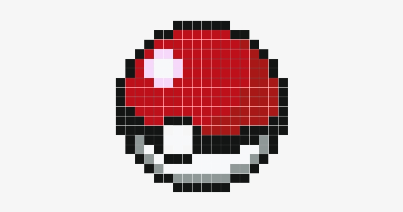 Clip Art Library Stock Pokeball Grid For I Minecraft - Pokeball Pixel