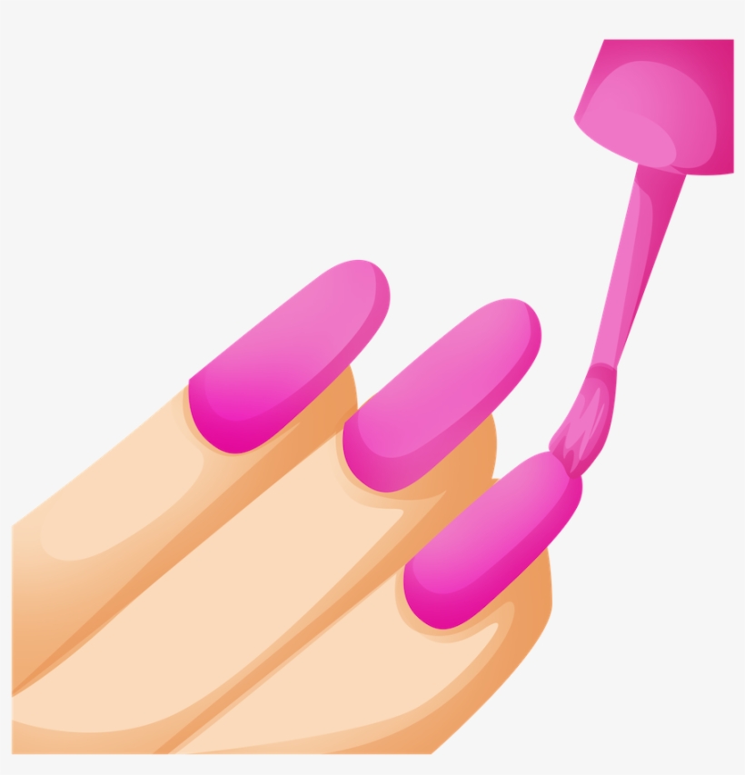 Nail Polish Emoji Cutout - Emojis Png Uñas, transparent png #270563