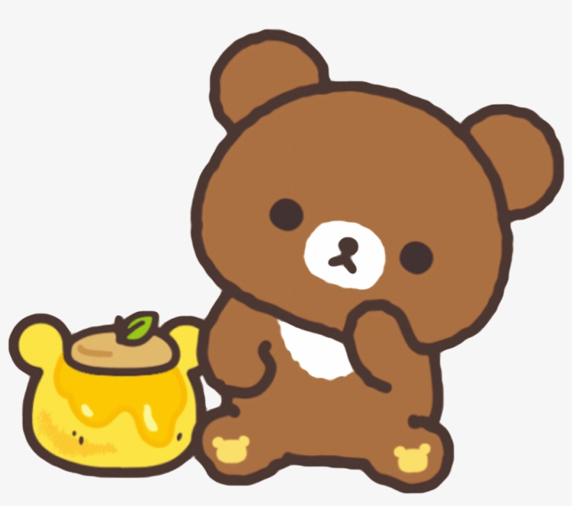 Honey Kawaii Cute Bear Brown Sweet Freetoedit - Rilakkuma Png, transparent png #270957