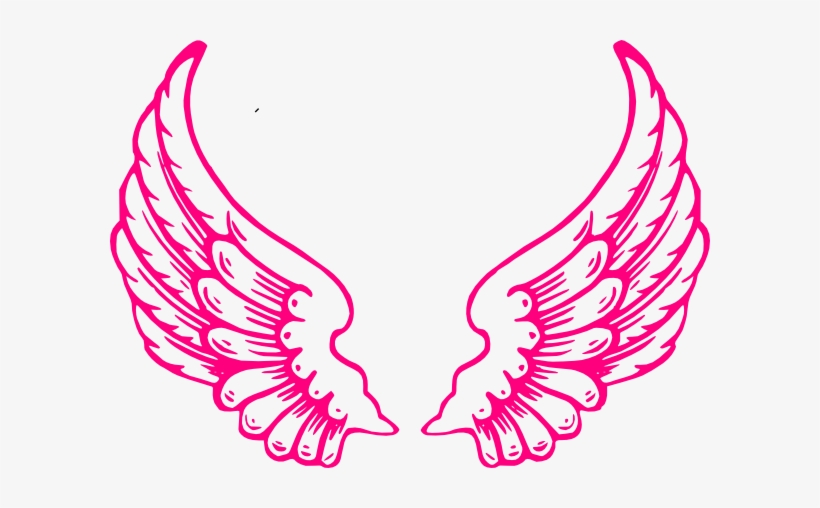 Small - Pink Angel Wings Clip Art, transparent png #271239