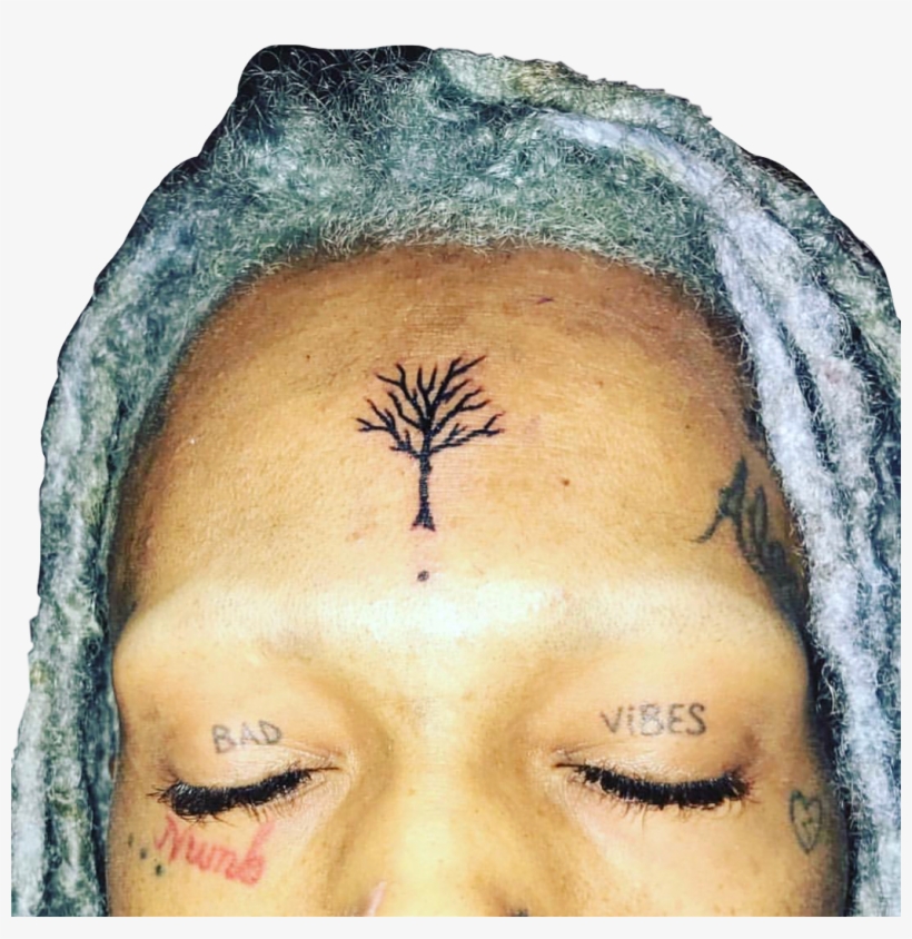 Xxxtentacion Badvibes Numb Alone Trap Depression Fucklo - Xxx Tentacuon Forhead Tattoo, transparent png #271441