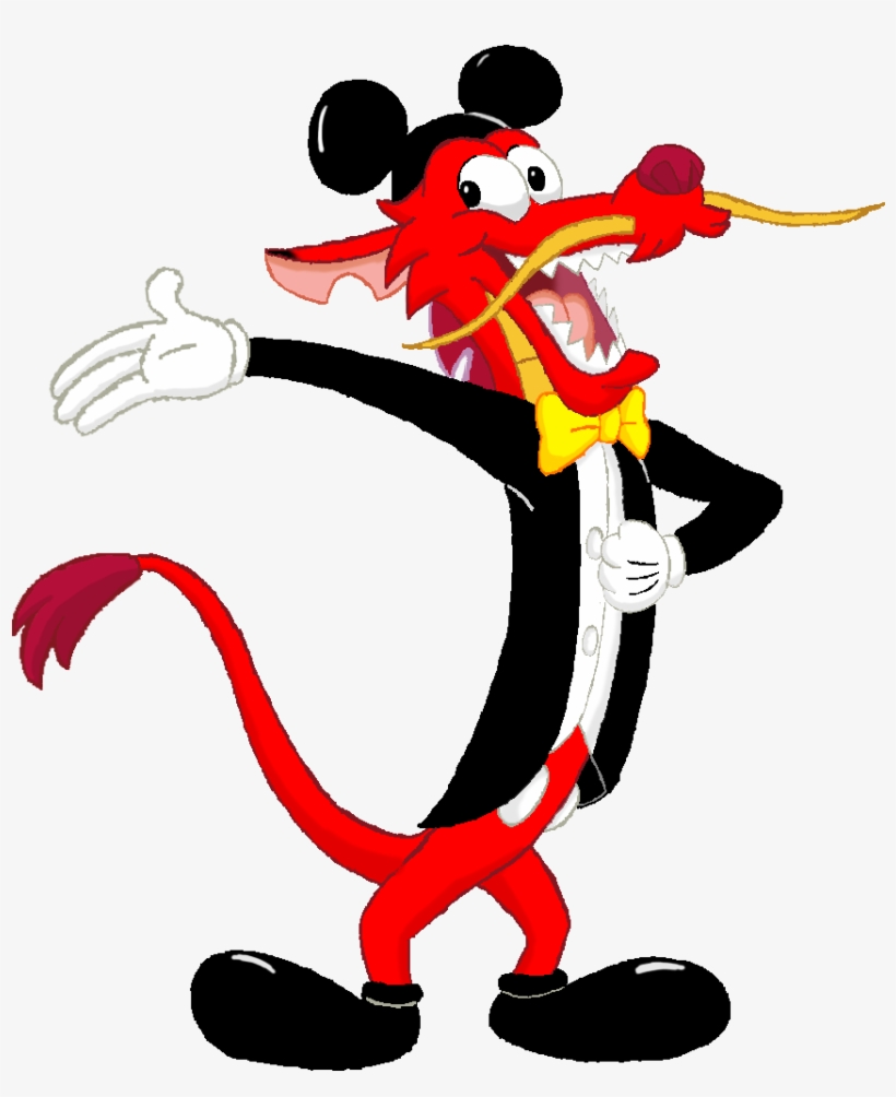 Leopard Lizard Clipart Mickey Mouse - Mushu, transparent png #271590