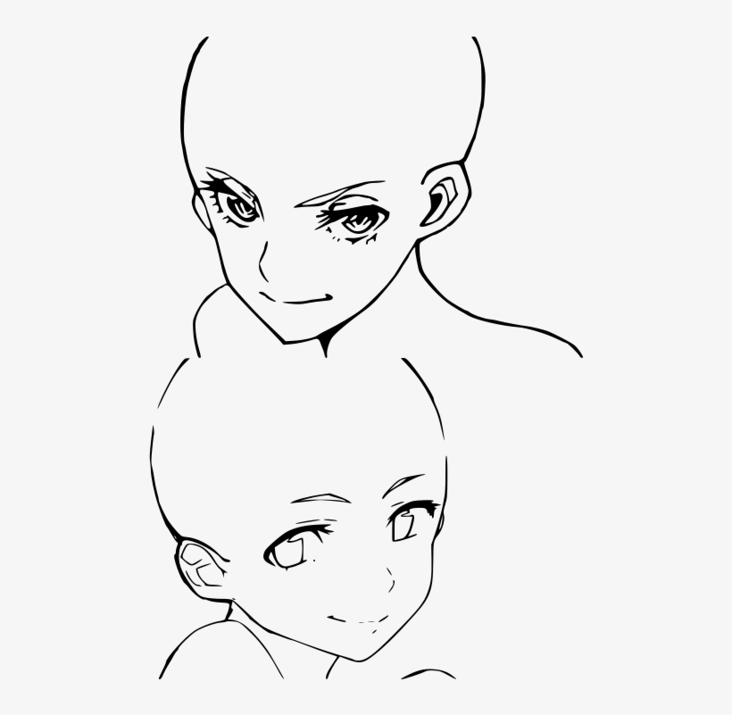 Template - Female Anime Head Bases, transparent png #271703