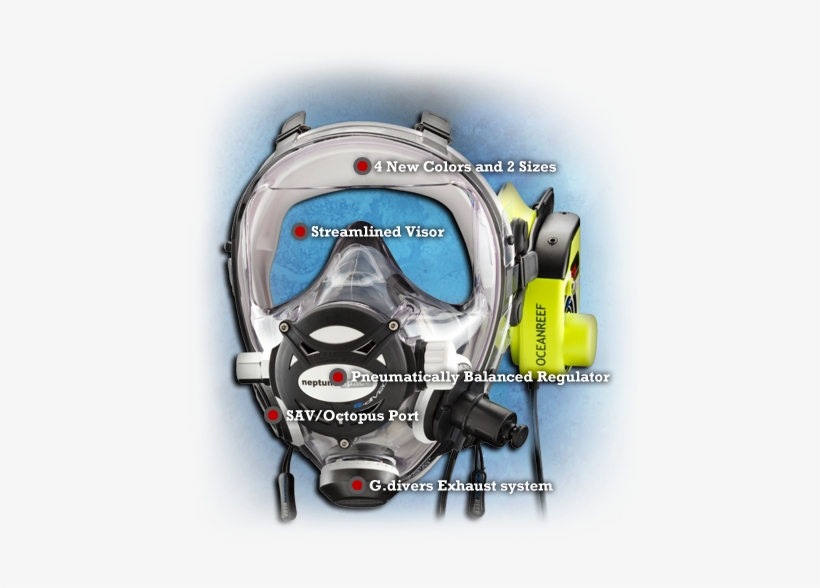 Divers Integrated Diving Mask And Underwater Communications - Neptune Space G Divers, transparent png #271894