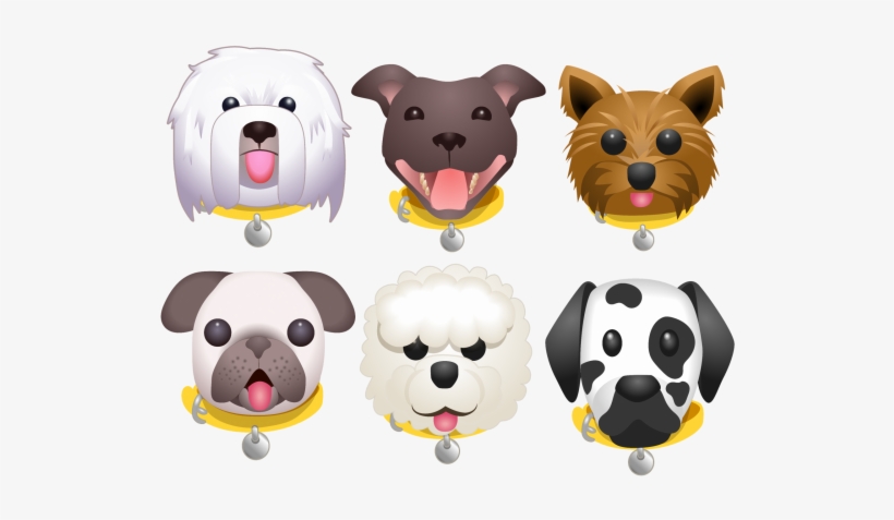 Several Of The New Dog Emoji Icons - German Shepherd Face Emoji, transparent png #271965