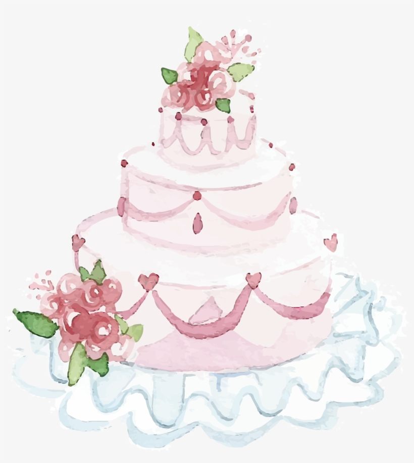 Transparent Library Wedding Watercolor Painting Beautiful - Wedding Cake, transparent png #272007