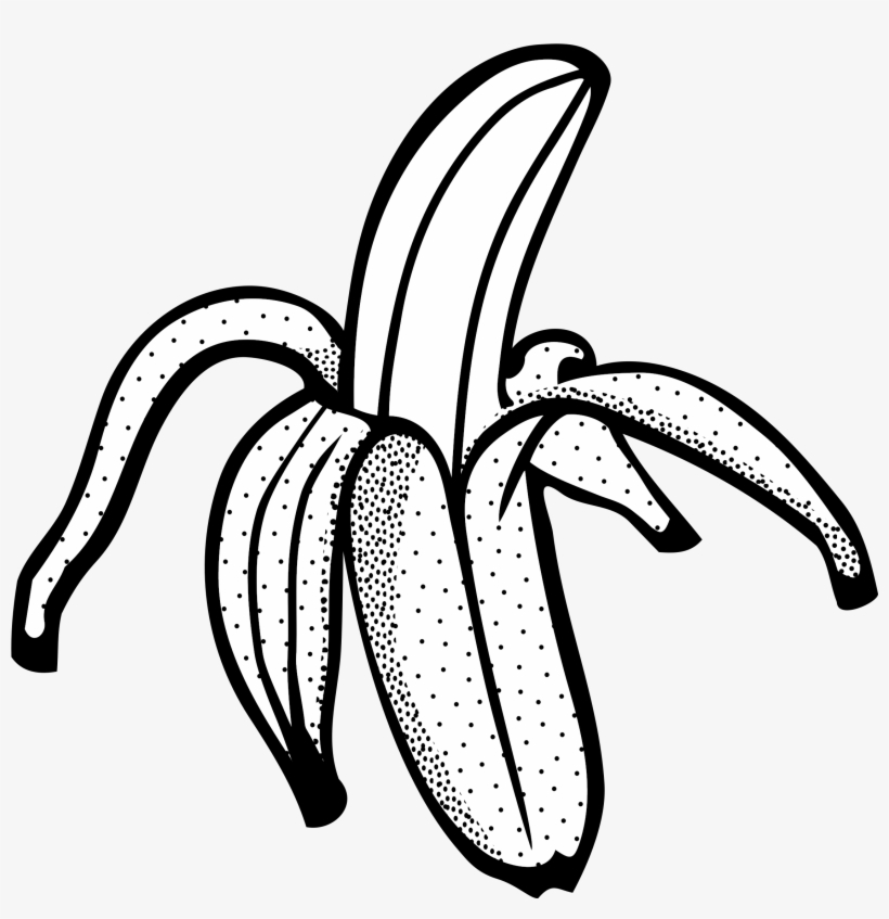 Banana Heart Clipart - Banana Line Art Png, transparent png #272087