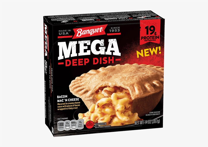 Deep Dish Bacon Mac 'n Cheese - Banquet Mega Bowls Country Fried Chicken, transparent png #272608