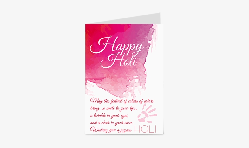 Pink Water Color Holi Greeting Card - Happy 90th Birthday [book], transparent png #272726