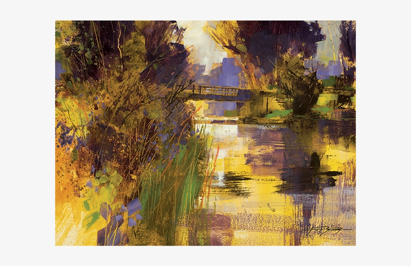 "bridge And Glowing Light" Canvas By Chris Forsey - Canvas, transparent png #272858