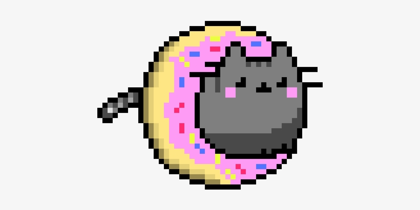 Pusheen In A Donut - Imagenes Pixeladas De Videojuegos, transparent png #272920