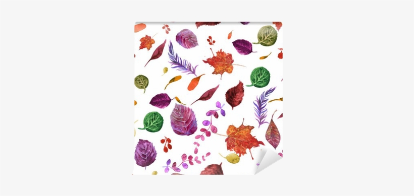 Watercolor Seamless Pattern With Autumn Leaves - Watercolor Painting, transparent png #273039
