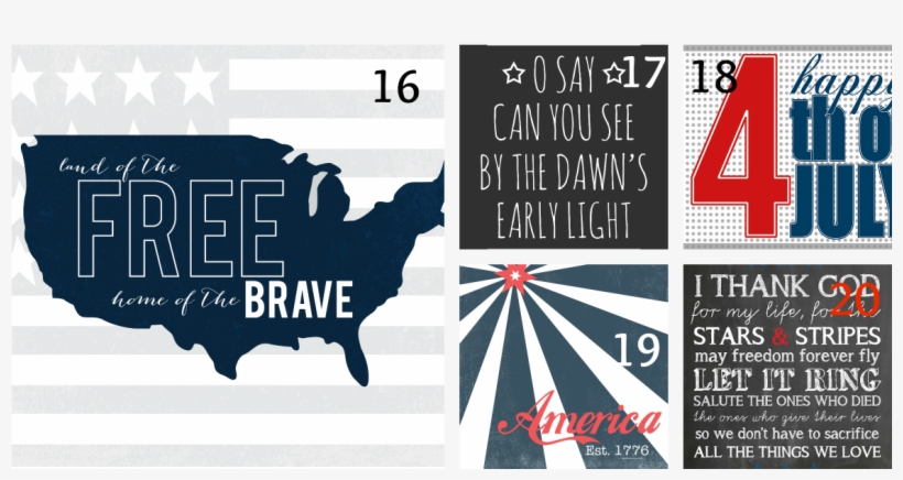 4th Of July Printables - 4th Of July Land Of The Free, transparent png #273076
