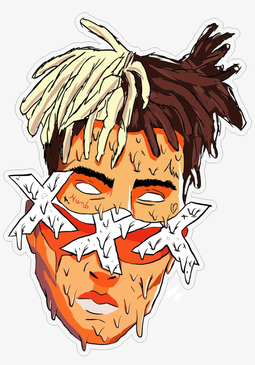 Xxxtentacion Vector Sticker By Nicoslime - Xxxtentacion Stickers, transparent png #273538