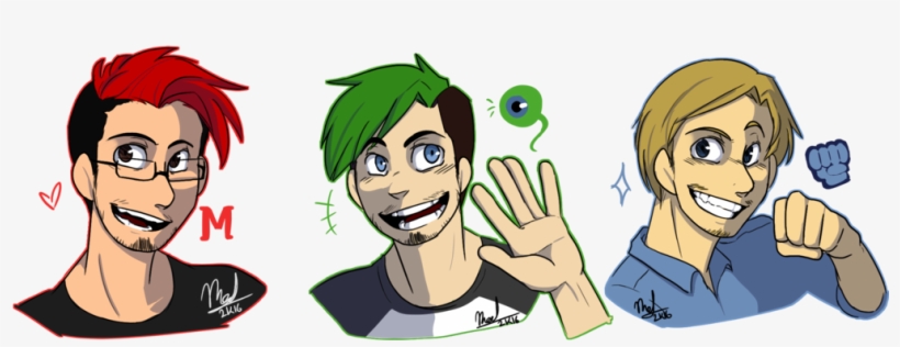 Pewdiepie By Mohdriddle On Deviantart - Jacksepticeye And Markiplier And Pewdiepie Fan Art, transparent png #273589