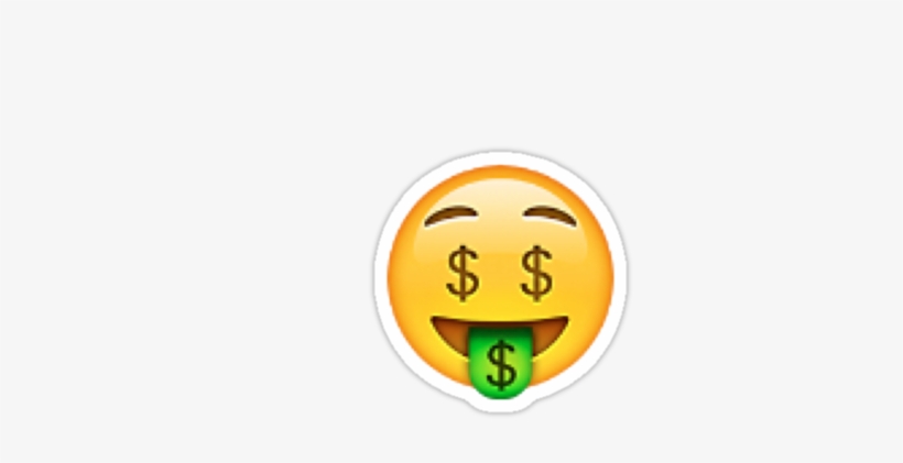 Money Mouth Emoji Sticker », Stickers Par Jennyxdodds - Transparent Background Money Eyes Emoji ...