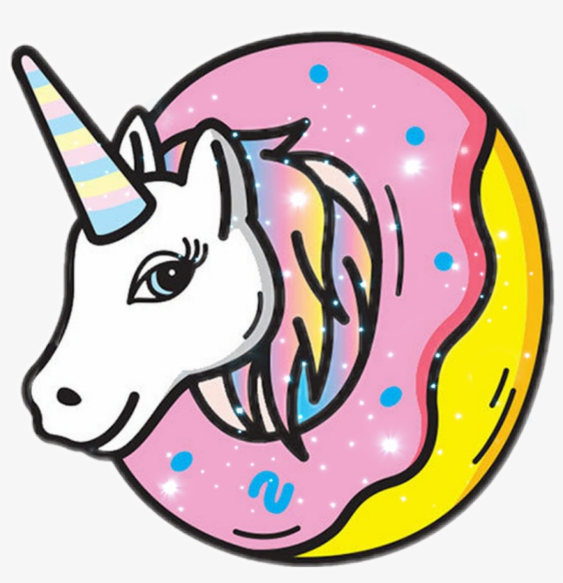 Picture Transparent Doughnut Drawing Unicorn - Donut Unicorn Png, transparent png #274037