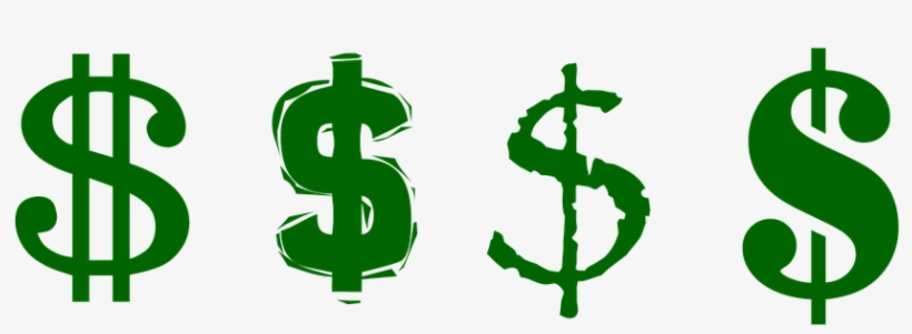 Green Dollar Png Transparent Image - Green Dollar Sign Tile Coaster, transparent png #274185